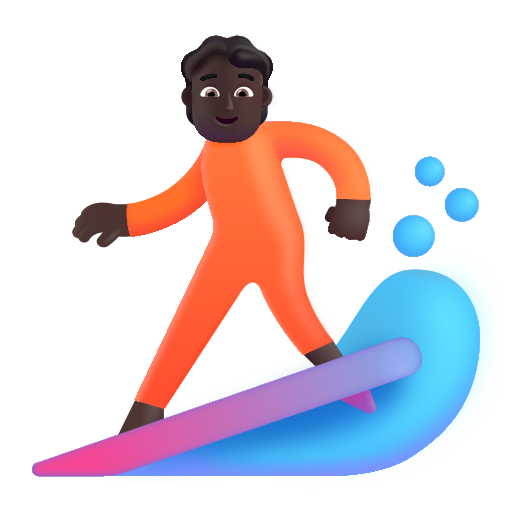 Surfer: Dark Skin Tone on Microsoft 3D