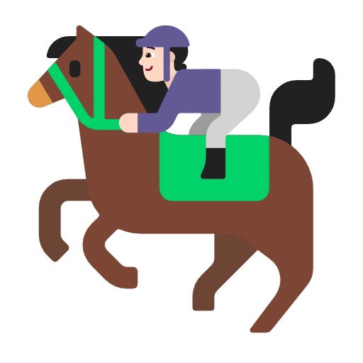 Horse Racing: Light Skin Tone on Microsoft Fluent