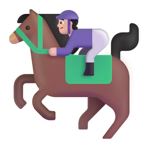 Horse Racing: Light Skin Tone on Microsoft 3D