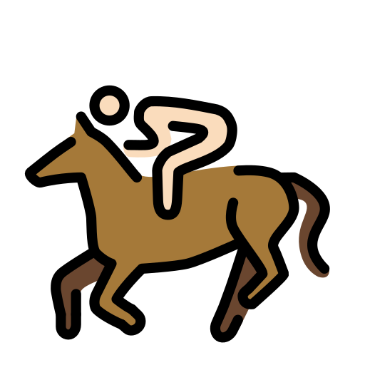 Horse Racing: Light Skin Tone on OpenMoji