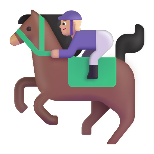 Horse Racing: Medium-Light Skin Tone on Microsoft 3D