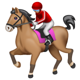 Horse Racing: Medium-Light Skin Tone on WhatsApp