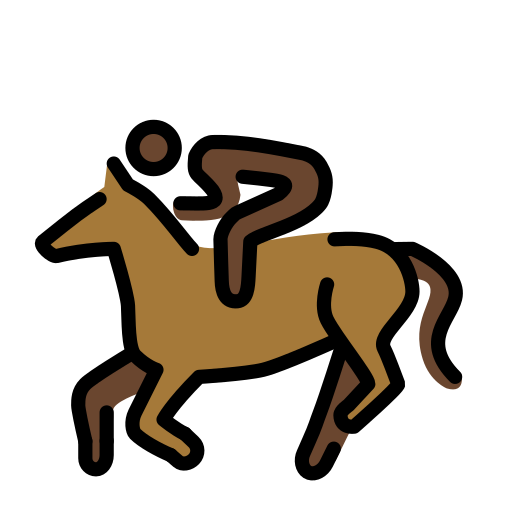 Horse Racing: Dark Skin Tone on OpenMoji