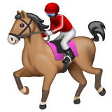 Horse Racing: Dark Skin Tone on WhatsApp