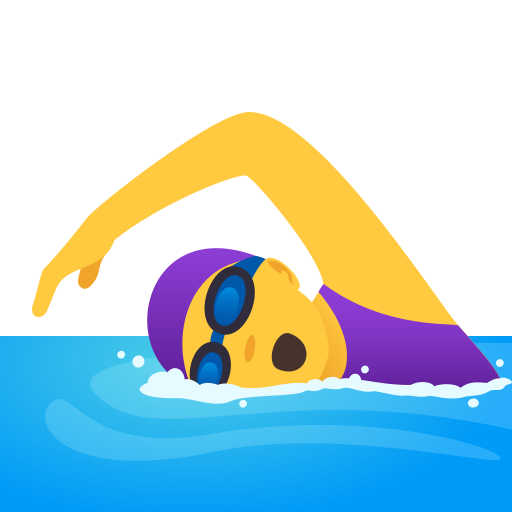 Woman Swimming on JoyPixels