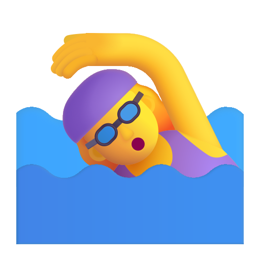 Woman Swimming on Microsoft 3D