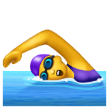 Woman Swimming on WhatsApp