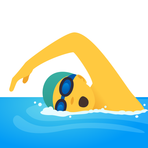 Man Swimming on JoyPixels