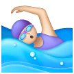 Woman Swimming: Light Skin Tone on Samsung