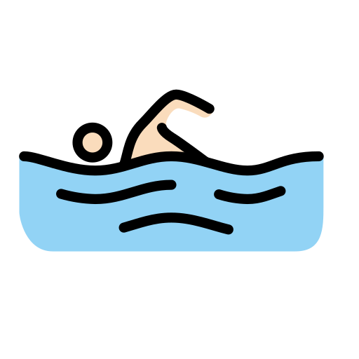 Man Swimming: Light Skin Tone on OpenMoji
