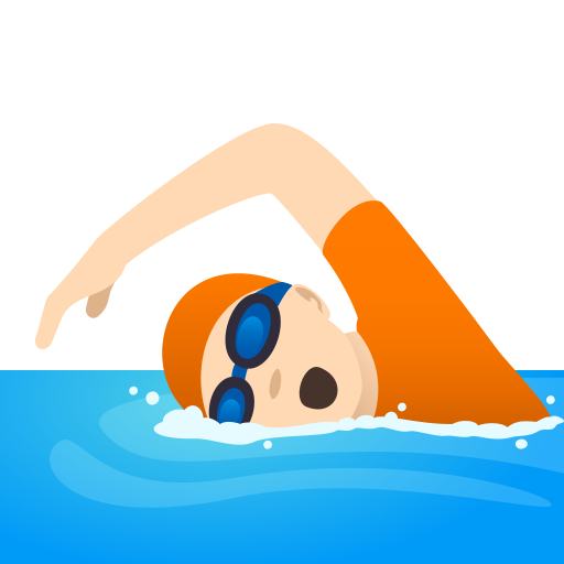 Swimmer: Light Skin Tone on JoyPixels