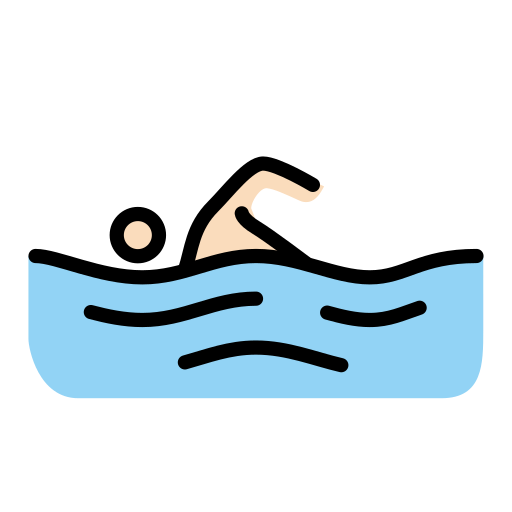 Swimmer: Light Skin Tone on OpenMoji