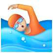 Swimmer: Light Skin Tone on Samsung