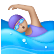 Woman Swimming: Medium-Light Skin Tone on Samsung