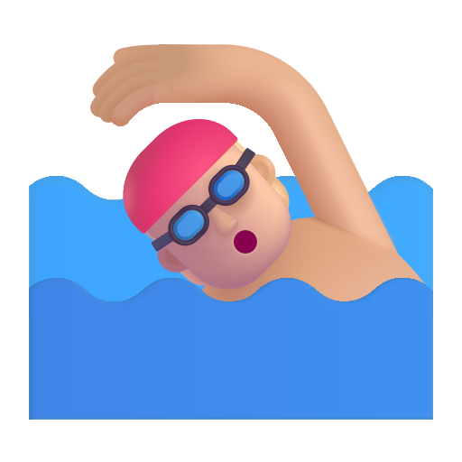 Swimmer: Medium-Light Skin Tone on Microsoft 3D