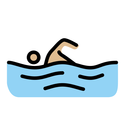 Swimmer: Medium-Light Skin Tone on OpenMoji