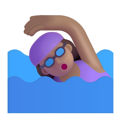 Woman Swimming: Medium Skin Tone on Microsoft 3D
