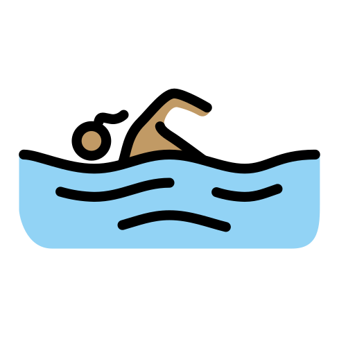 Woman Swimming: Medium Skin Tone on OpenMoji