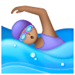 Woman Swimming: Medium Skin Tone on Samsung