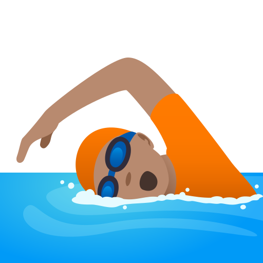 Swimmer: Medium Skin Tone on JoyPixels