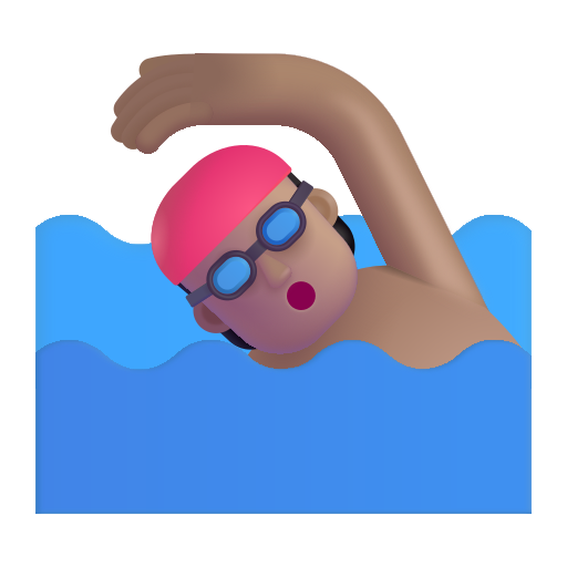 Swimmer: Medium Skin Tone on Microsoft 3D