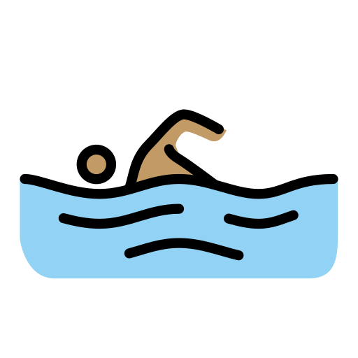 Swimmer: Medium Skin Tone on OpenMoji