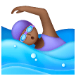 Woman Swimming: Medium-Dark Skin Tone on Samsung