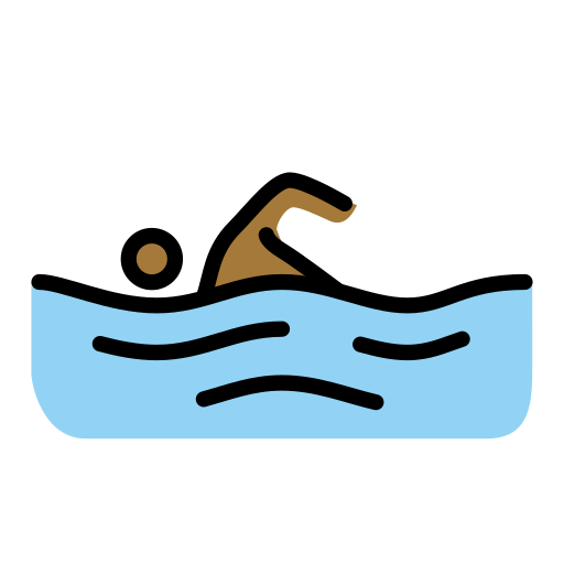 Swimmer: Medium-Dark Skin Tone on OpenMoji