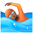 Swimmer: Medium-Dark Skin Tone on Samsung