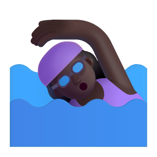 Woman Swimming: Dark Skin Tone on Microsoft 3D