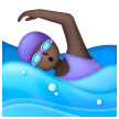 Woman Swimming: Dark Skin Tone on Samsung