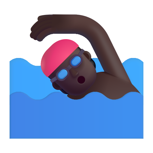 Swimmer: Dark Skin Tone on Microsoft 3D