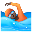 Swimmer: Dark Skin Tone on Samsung