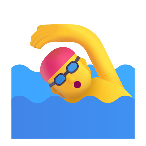 Swimmer on Microsoft 3D