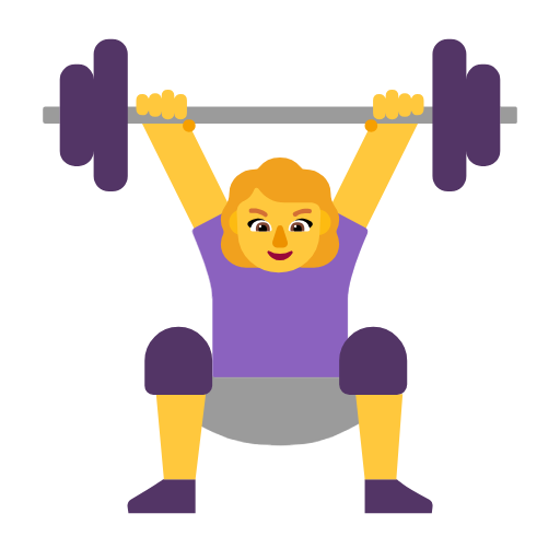 Woman Lifting Weights on Microsoft Fluent