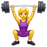 Woman Lifting Weights on WhatsApp
