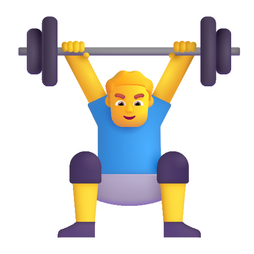 Man Lifting Weights on Microsoft 3D