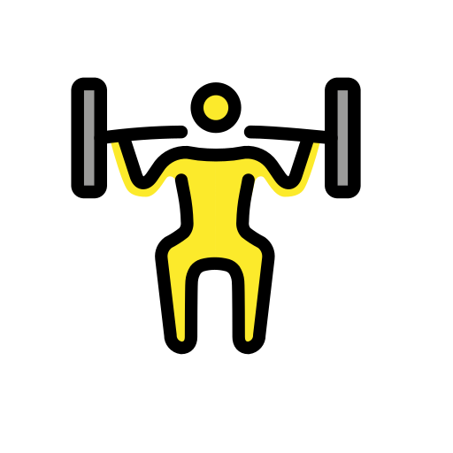 Man Lifting Weights on OpenMoji