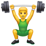 Man Lifting Weights on WhatsApp
