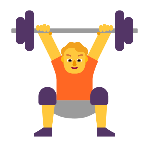 Person Lifting Weights on Microsoft Fluent