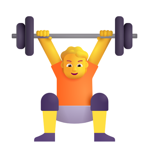 Person Lifting Weights on Microsoft 3D