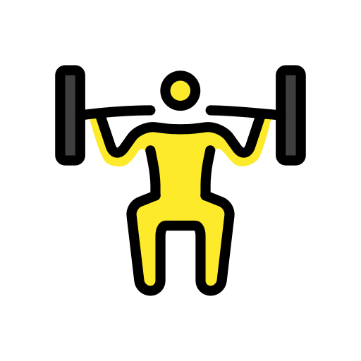 Person Lifting Weights on OpenMoji
