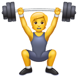 Person Lifting Weights on WhatsApp