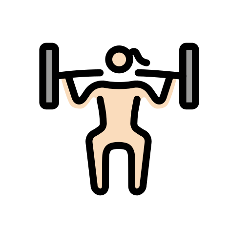 Woman Lifting Weights: Light Skin Tone on OpenMoji