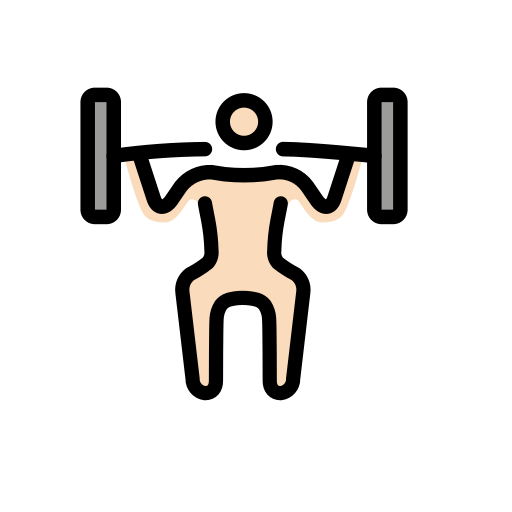 Man Lifting Weights: Light Skin Tone on OpenMoji
