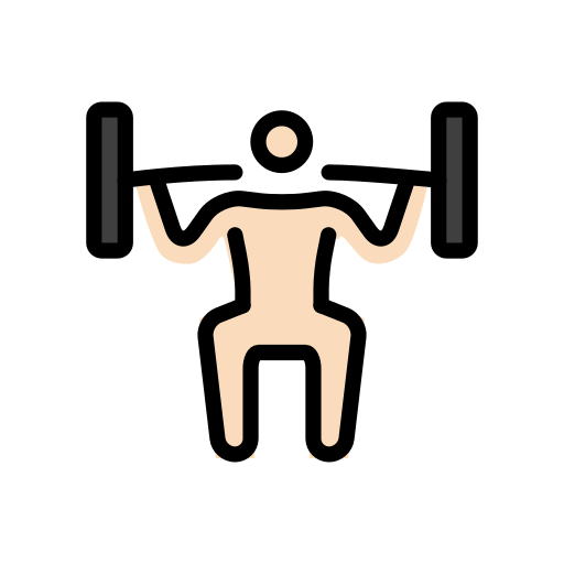 Person Lifting Weights: Light Skin Tone on OpenMoji