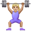 Woman Lifting Weights: Medium-Light Skin Tone on Samsung