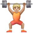 Person Lifting Weights: Medium-Light Skin Tone on Samsung