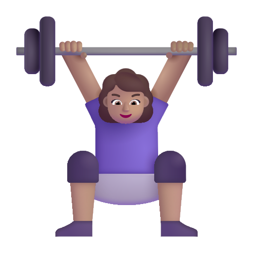 Woman Lifting Weights: Medium Skin Tone on Microsoft 3D