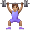 Woman Lifting Weights: Medium Skin Tone on Samsung